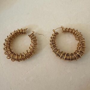 Chic KHOI vintage Spiral Gold Hoop Earrings